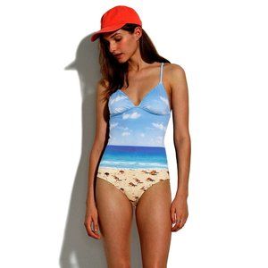 Madewell One-Piece Tropical Beach Swimsuit